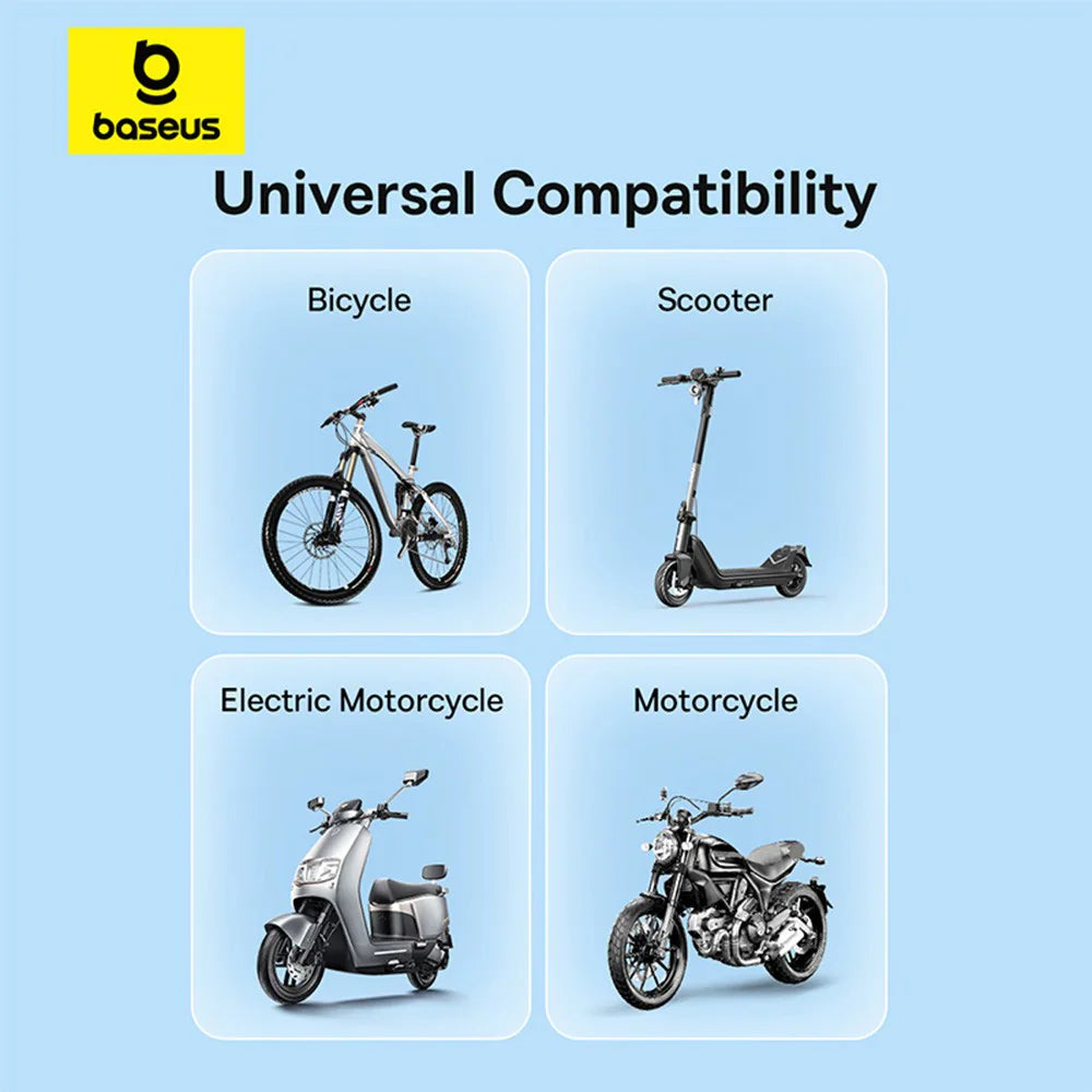 Baseus PrimeTrip Series Stick-on Type Bike Phone Mount Cosmic Black - ستاند مغناطيسي للدراجة الهوائية 2 في 1 من باسيوس