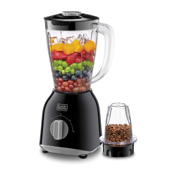 Black&Decker BX365J-B5 400W Blender with Grinder and extrajar - خلاط كهربائي بقوة 400 واط مع مطحنة ووعاء اضافي من بلاك اند ديكر