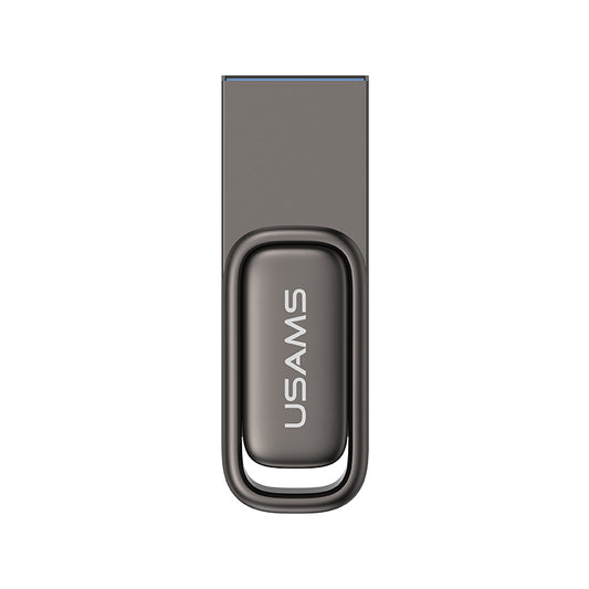 USAMS ZB337 USB3.0 Zinc Alloy Flash Drive 64G Tarnish - فلاش ميموري 64 يو اس بي من يوسامس اسود