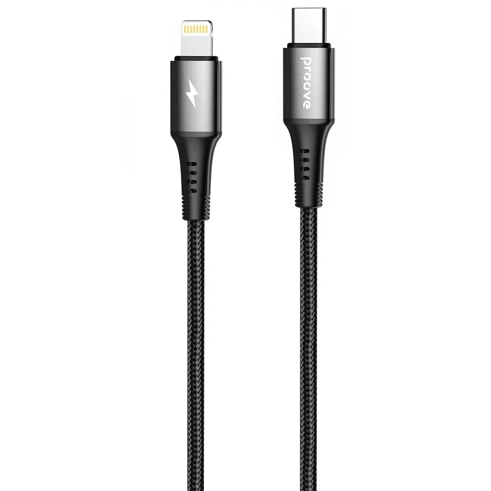 Proove Cable  WireX Type-C to Lightning 27W (1m) black - كيبل تايب سي ايفون 27 واط 1 متر من بروف اسود