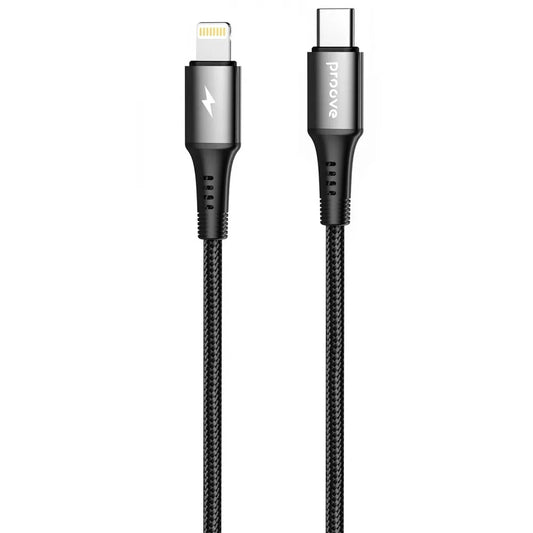 Proove Cable  WireX Type-C to Lightning 27W (1m) black - كيبل تايب سي ايفون 27 واط 1 متر من بروف اسود