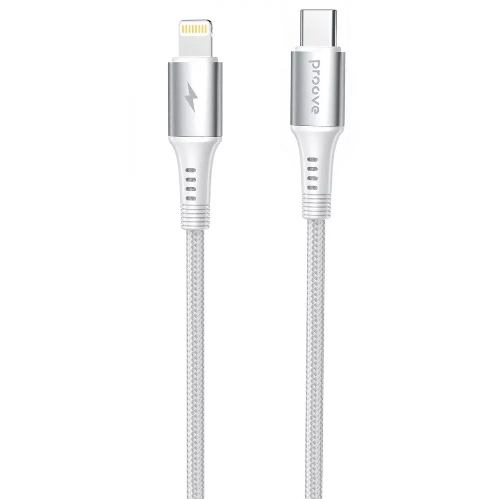 Proove Cable WireX Type-C to  Lightning 27W (1m) white - كيبل تايب سي ايفون 27 واط 1 متر من برووف ابيض