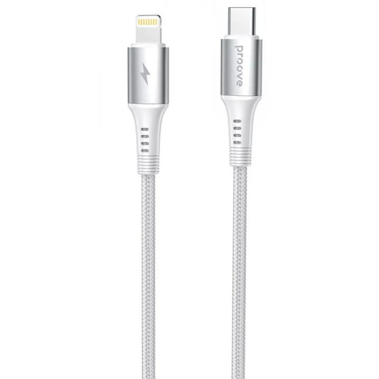 Proove Cable WireX Type-C to  Lightning 27W (1m) white - كيبل تايب سي ايفون 27 واط 1 متر من برووف ابيض