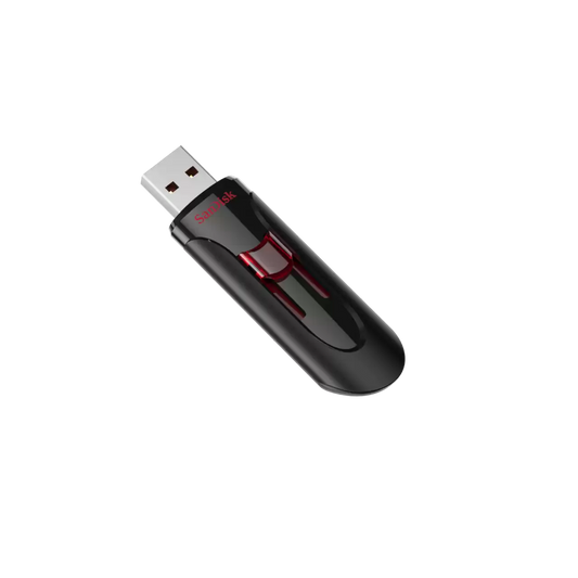 SanDisk Cruzer Glide 3.0 USB Flash Drive - 64GB - فلاش يو اس بي 64 جيجابايت من سان ديسك اسود