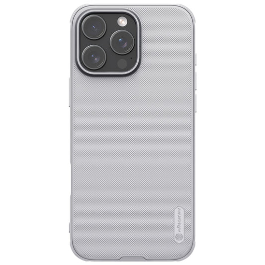 Nillkin Super Frosted Shield Pro for Apple iPhone 16 Pro Max (Without Logo cutout) Grey - كفر ايفون 16 برو ماكس رمادي من نيلكين