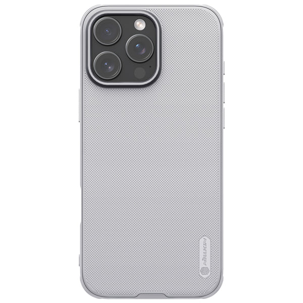 Nillkin Super Frosted Shield Pro for Apple iPhone 16 Pro Max (Without Logo cutout) Grey - كفر للايفون 16 برو ماكس من نيلكين رمادي