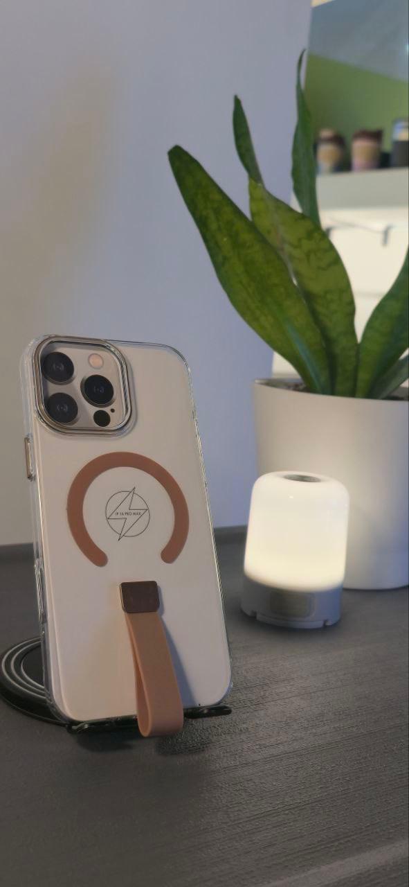 CLEAR CASE MAGSAFE IPHONE 16 PRO MAX BROWN - كفر شفاف ماك سيف للايفون 16 برو ماكس جوزي