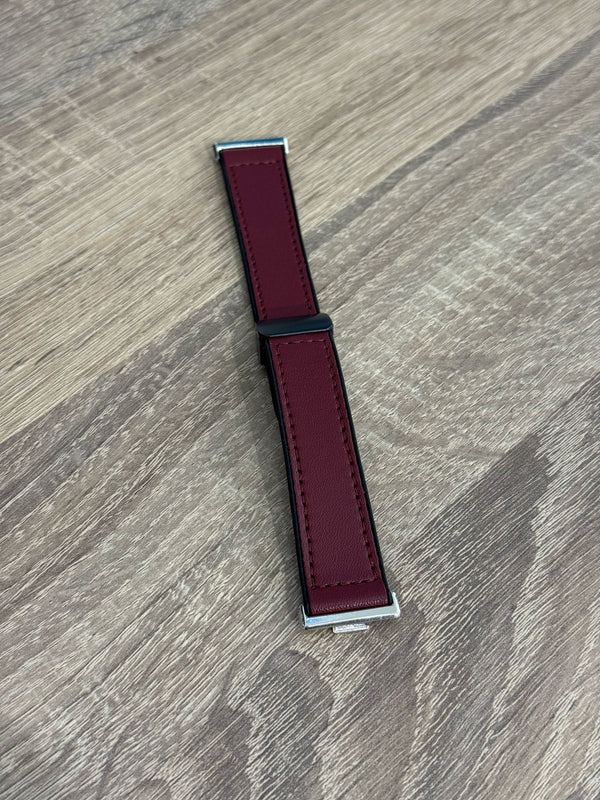 LEATHER STRAP FOR HUAWEI FIT 3-4-4 PRO RED - سير ساعة هواوي فت 3-4-4 برو احمر