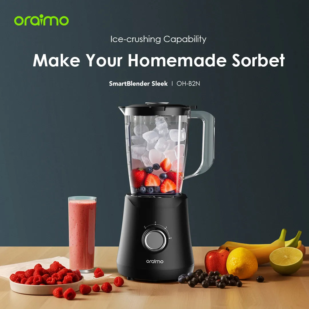 Oraimo SmartBlender Sleek 1.5L 2 Speeds Blender - خلاط كهربائي 1.5 لتر مع مطحنة من اورايمو