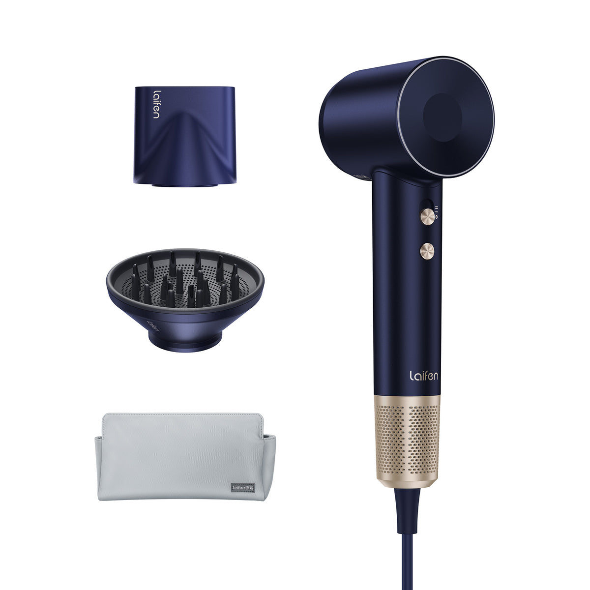 LAIFEN HAIR DRYER SWIFT PREMIUM GOLDEN BLUE - شسوار الشعر  1500 واط سويفت بريميوم الذهبي ازرق من لايفن