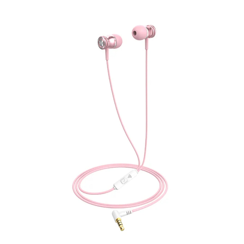 Havit E303P Wired earphone 3.5mm Pink - سماعات سلكيه من هافيت وردي