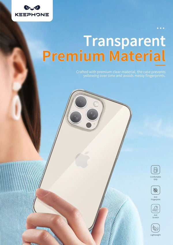 KEEPHONE X-CRYSTAL FOR IPHONE 15PROMAX-   كفر بلاستك من كي فون للايفون 15 برو ماكس