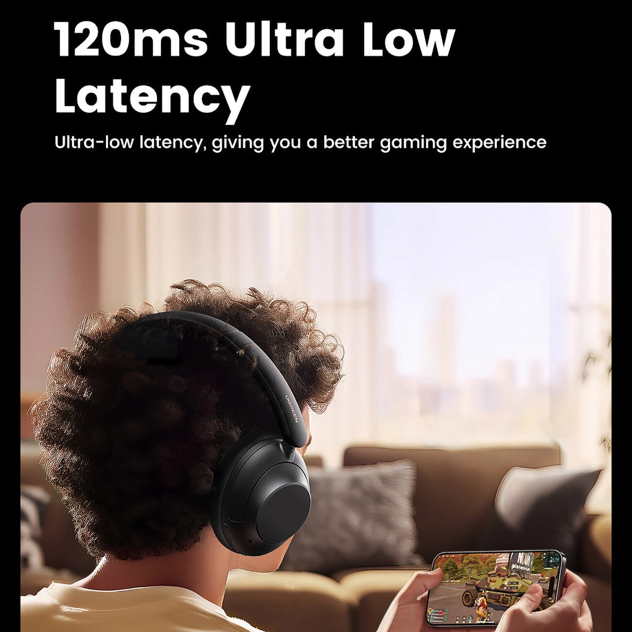 UGREEN HiTune Max5 Headphone ANC BLACK - سماعات بلوتوث هيدسيت مع خاصية الغاء الضوضاء النشط من يوكرين اسود