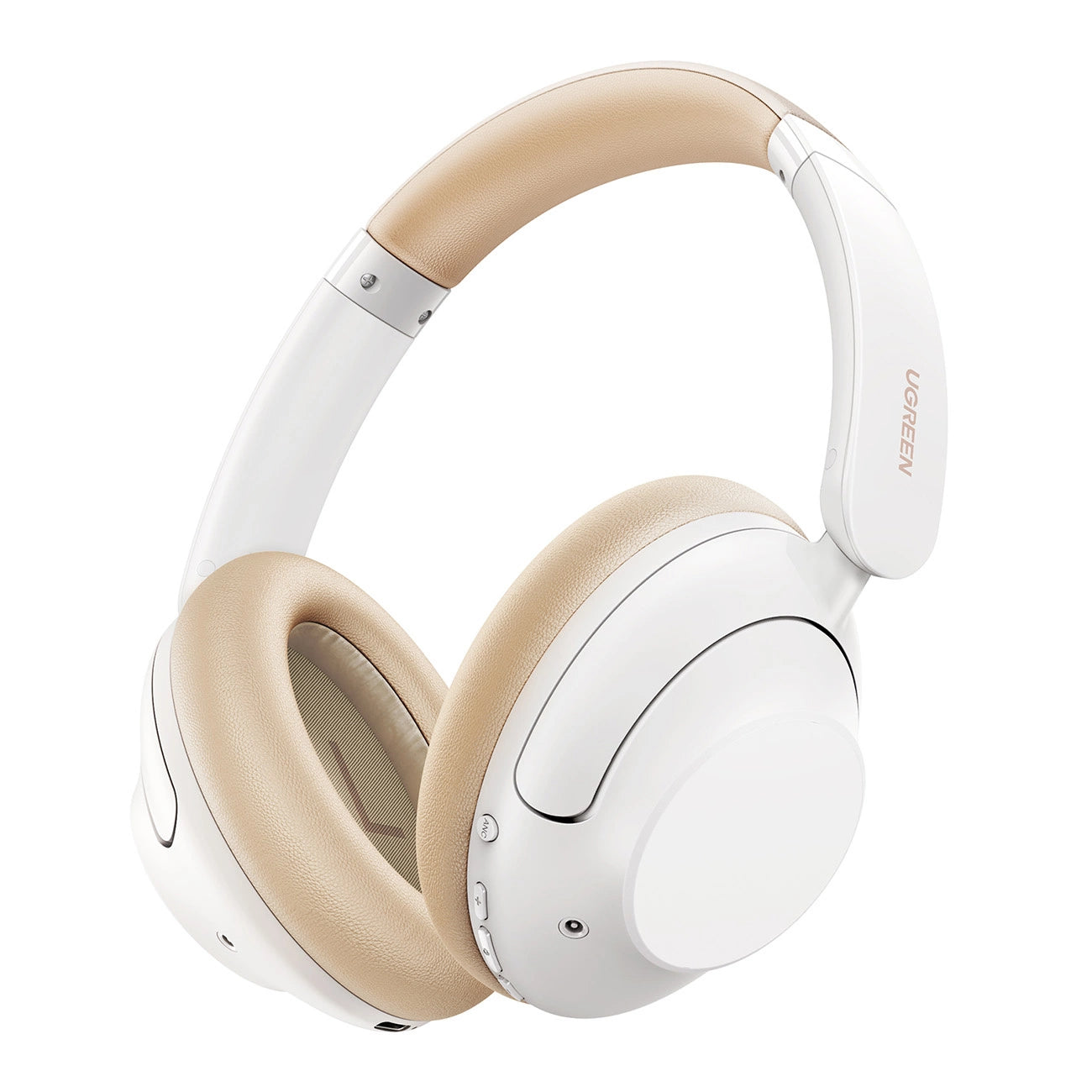 UGREEN HiTune Max5 Headphone ANC White - سماعات بلوتوث هيدسيت مع خاصية الغاء الضوضاء النشط من يوكرين ابيض