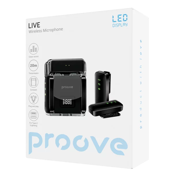 Proove Wireless Microphone Live black - نك مايك لاسلكي من بروف
