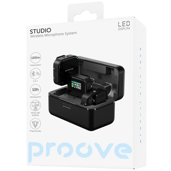 Proove Wireless Microphone System Studio black  - نك مايك لاسلكي من بروف