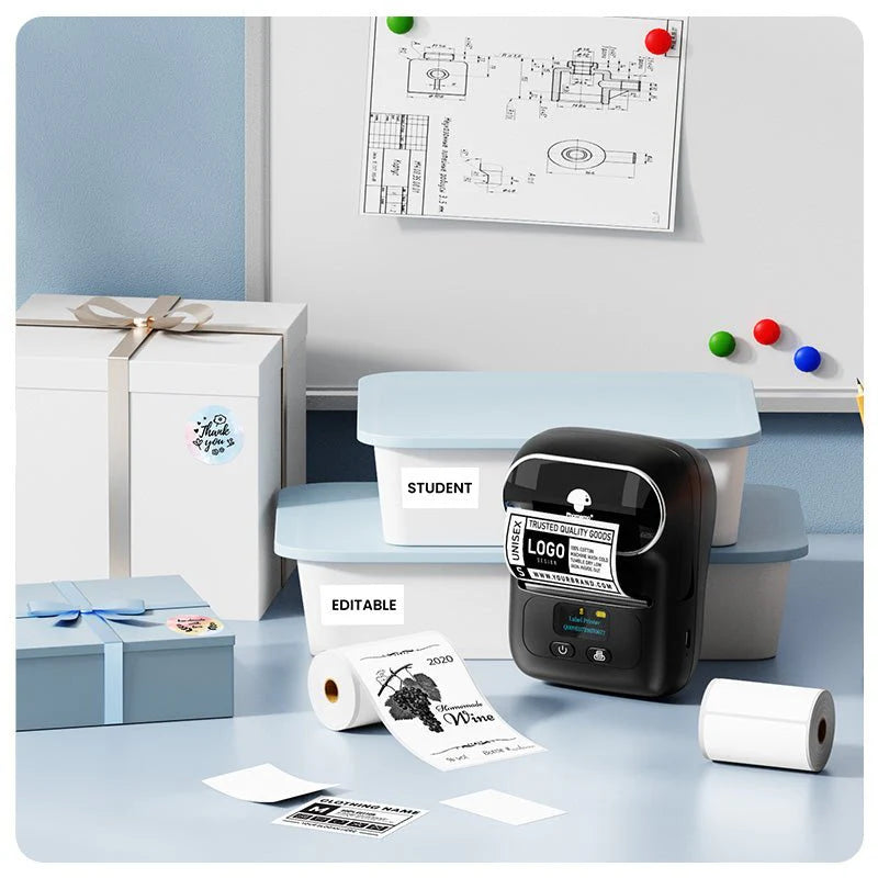 M110 PORTABLE PRINTER BLACK - طابعة ملصقات حرارية محمولة