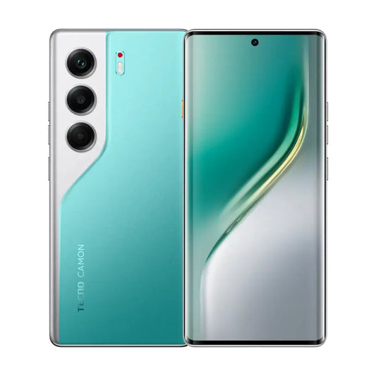 Tecno Camon 40 pro 5G 12-256GB Emerald Lake Green - تكنو كامون 40 برو 5 جي 256/12 جيجابايت اخضر