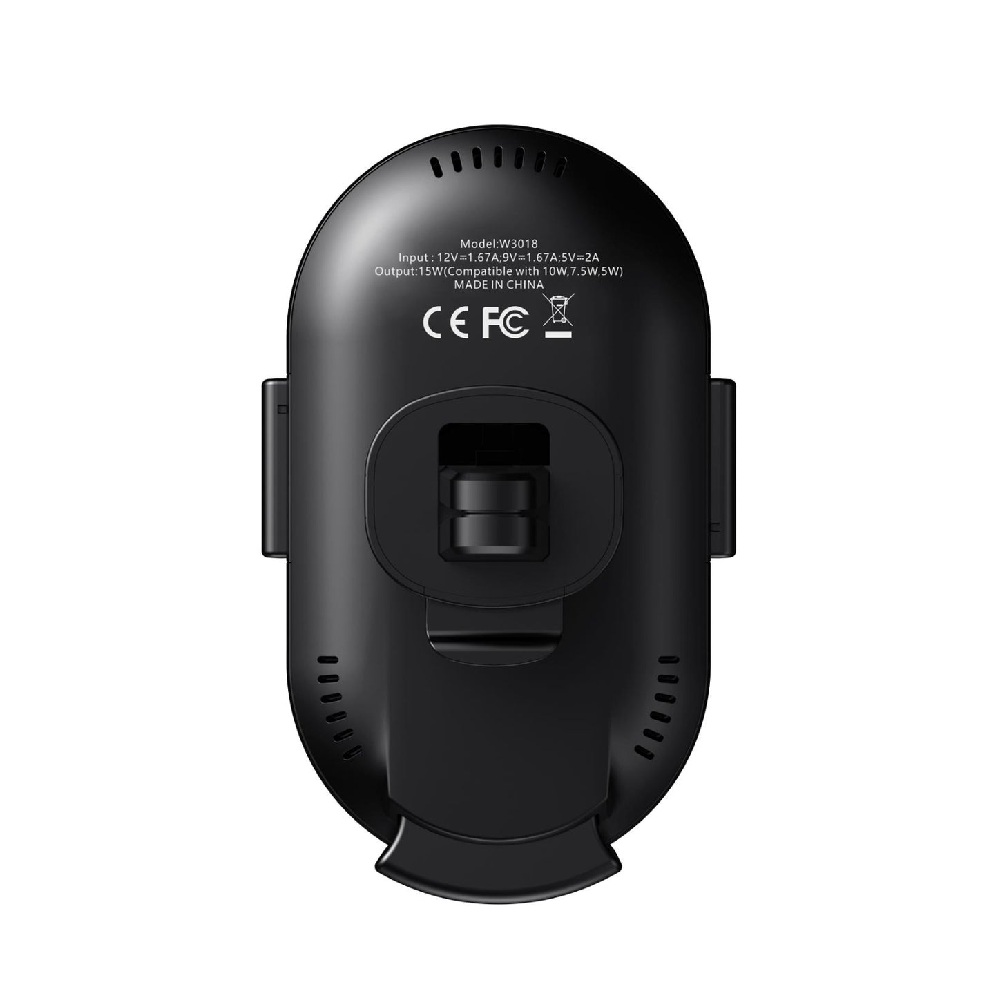 Havit W3018 15W Wireless Charging and Car Holder Black - ستاند سياره مع شحن لاسلكي 15 واط من هافيت اسود