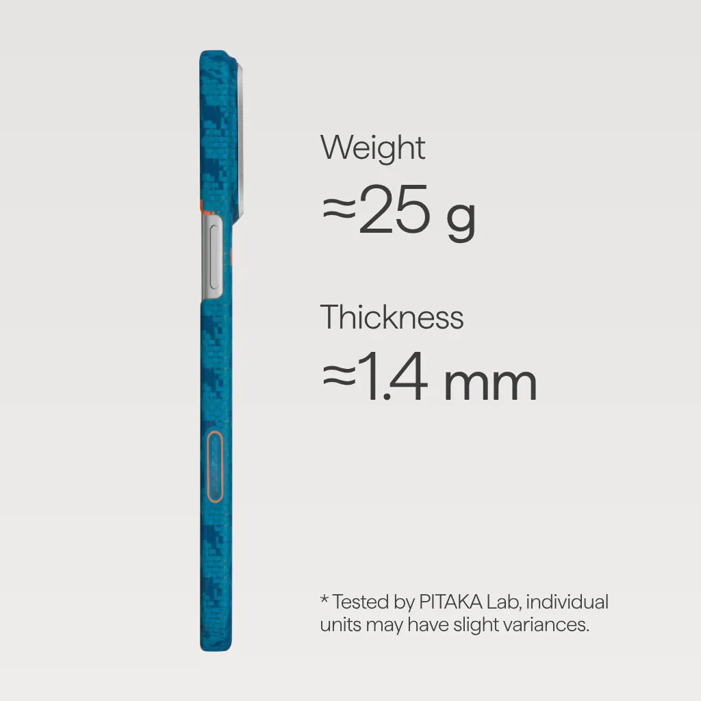 PITAKA HAPPINESS RIDES IN PITAKA EDGE CASE FOR IPHONE 17 PRO MAX INDIGO - كفر ايفون 17 برو ماكس ماك سيف من بيتاكا