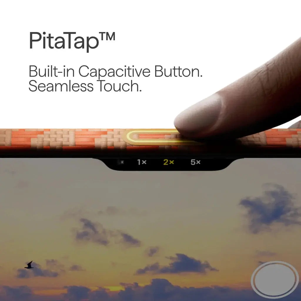 PITAKA HAPPINESS RIDES IN PITAKA EDGE CASE FOR IPHONE 17 PRO MAX AMBER - كفر ايفون 17 برو ماكس ماك سيف من بيتاكا