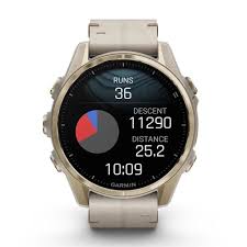 GARMIN FENIX 8 AMOLED-SAPH 43MM SOFT GOLD WITH LIMESTONE LEATHER BAND - ساعة ذكية بمقاس 43 ملم من كارمن