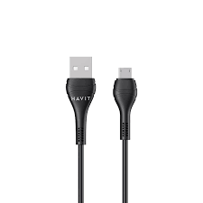 Havit CB706 Micro Alluminium Braided Cable 1m Black - كيبل يو اس بي مايكرو من هافيت