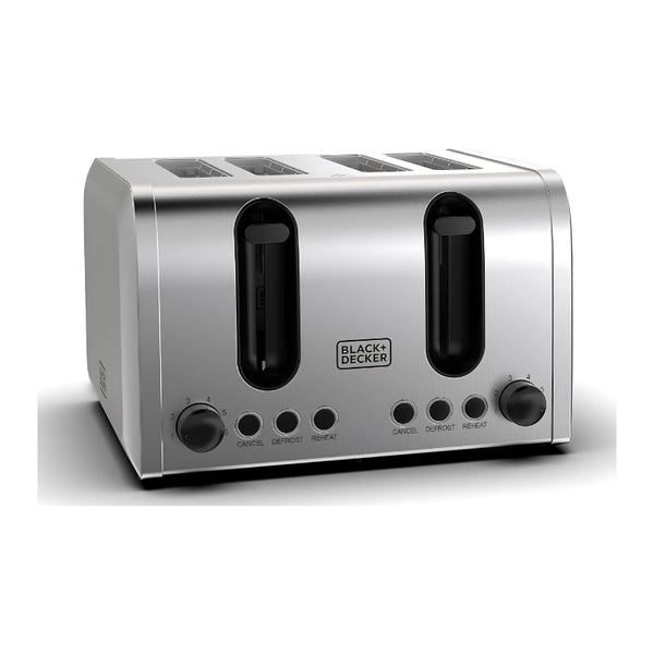 Black&Decker ET444-B5 4 SLICE TOASTER 2100W Stainless steel - محمصة خبز 4 شرائح 2100 واط من بلاك اند ديكر