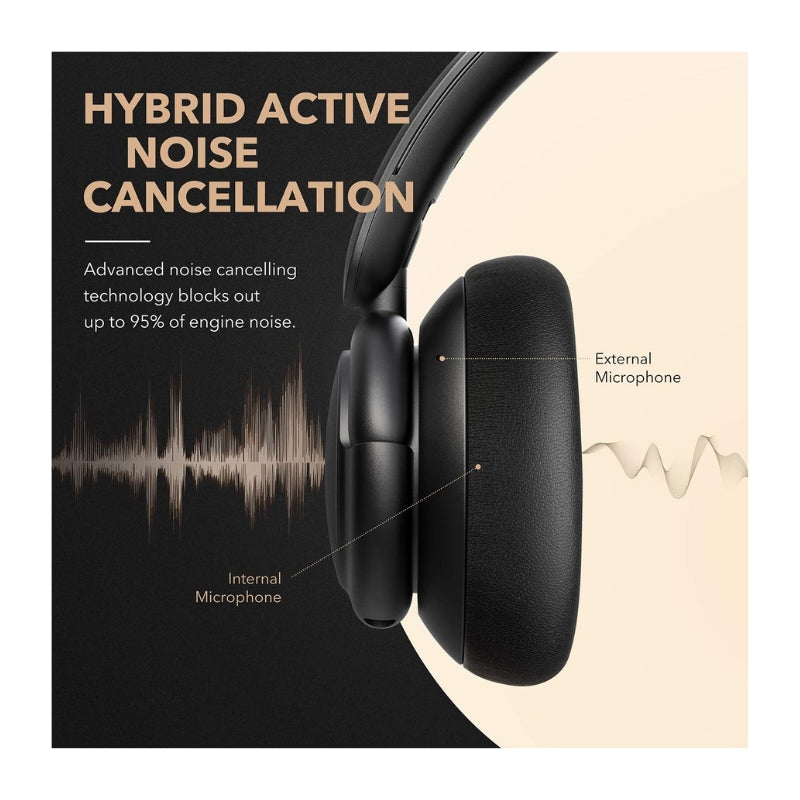 Anker Soundcore Life Q30 Black - سماعات بلوتوث هيدسيت من انكر اسود