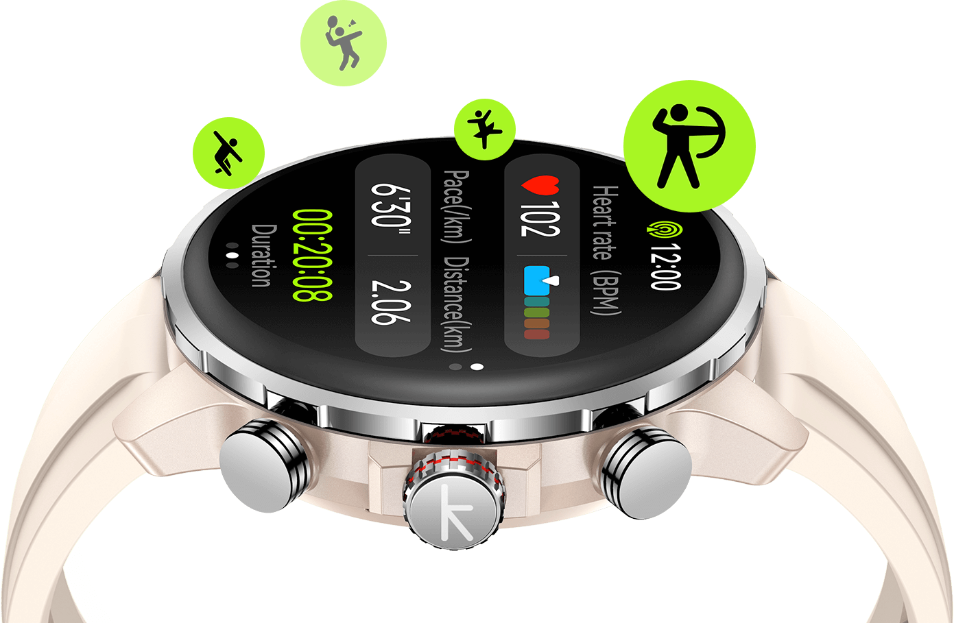 Kieslect Smart Calling Watch Kr 3 Sunset Gold - ساعة ذكية مع ميزة المكالمات من كيسليكت