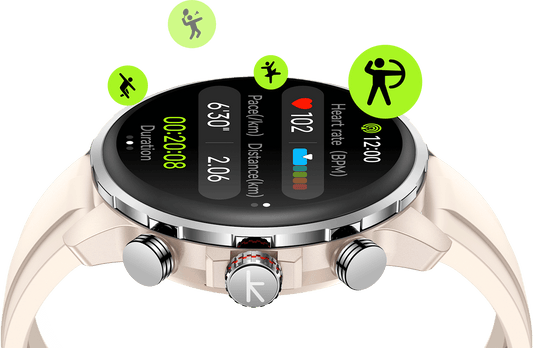 Kieslect Smart Calling Watch Kr 3 Sunset Gold - ساعة ذكية مع ميزة المكالمات من كيسليكت