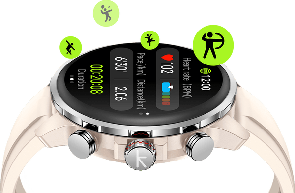 Kieslect Smart Calling Watch Kr 3 Sunset Gold - ساعة ذكية مع ميزة المكالمات من كيسليكت