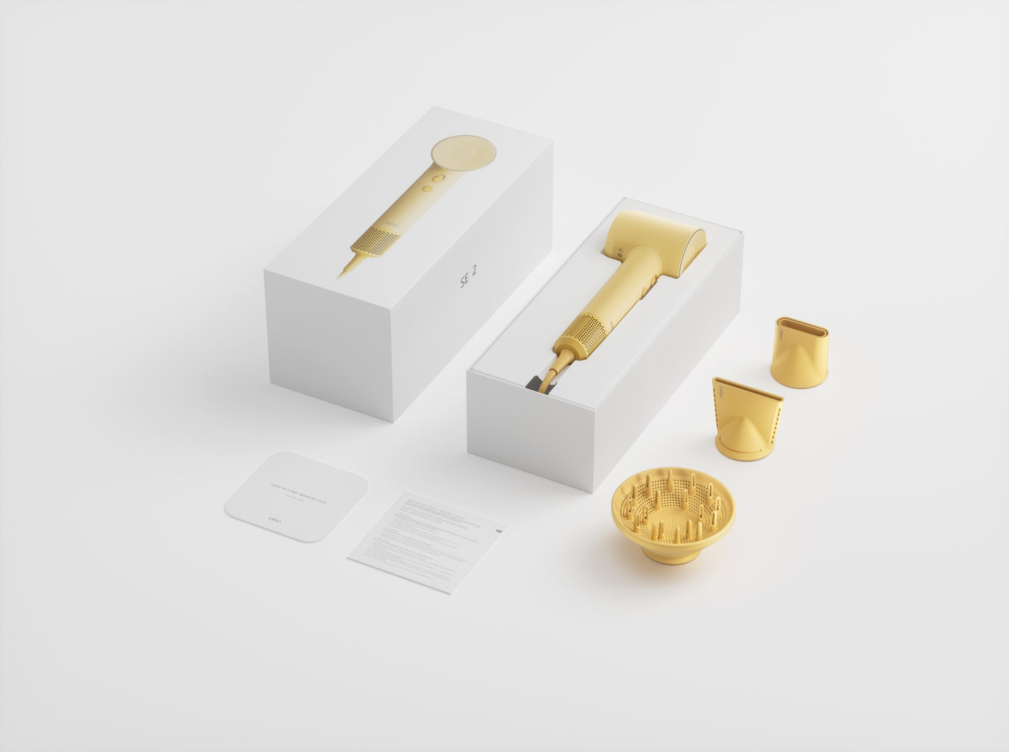 LAIFEN HAIR DRYER SE 2 PASTEL YELLOW - شسوار الشعر 1500 واط الباستيل من لايفن اصفر