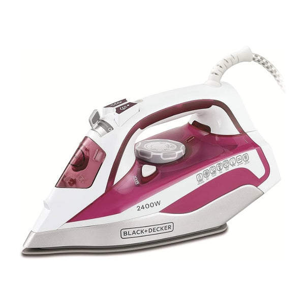 Black&Decker X2400-B5 2400W STEAM IRON WITH CERAMIC SOLEPLATE - مكوى بخارية 2400 واط مع قاعدة سيراميك من بلاك اند ديكر
