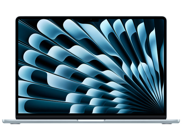 MacBook Air 15-inch: Apple M4 chip with 10-core CPU and 10-core GPU, 16GB, 256GB SSD Sky Blue - ماك بوك اير 15 بوصة شريحة ابل ام 4 معالج 10 نوى وحدة رسومات 10 نوى رام 16 جيجابايت سعة تخزين 256 جيجابايت اس اس دي سكاي بلو