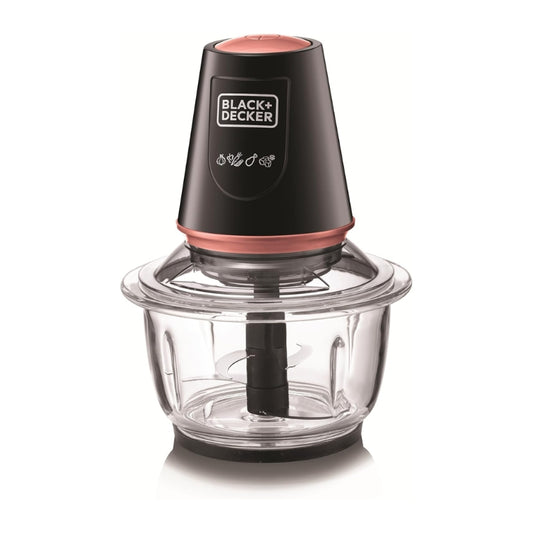 Black&Decker GC430-B5 400W Multi-Function Glass Chopper - محضرة طعام بقوة 400 واط وبسعة 1.2 لتر من بلاك اند ديكر