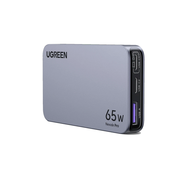 UGREEN Charger Nexode 65W 3Port GaN Ultra-Slim - شاحن سليم ثلاثي المنافذ 65 واط من يوكرين