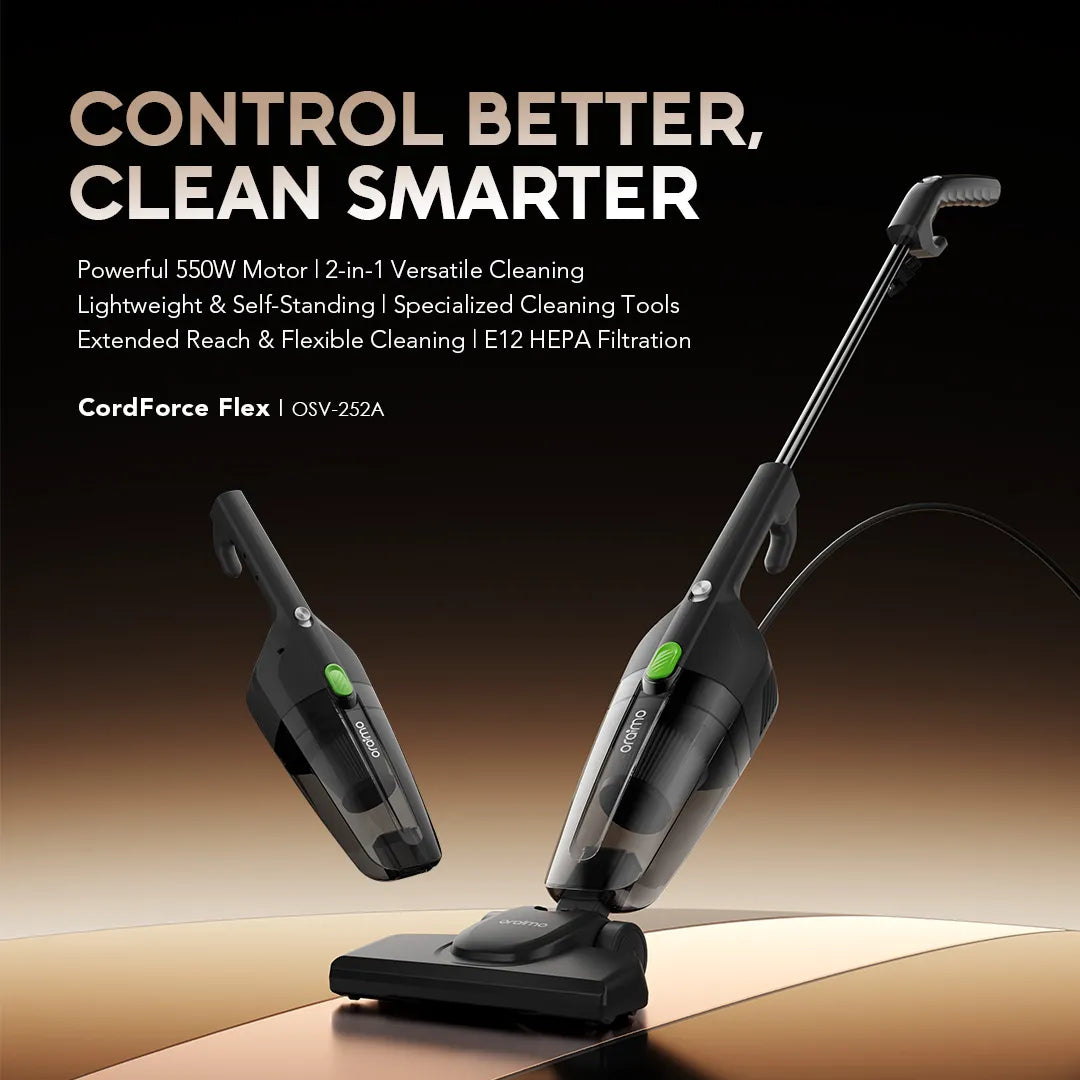 Oraimo CordForce Flex Corded 2-in-1 Stick Vacuum - مكنسة كهربائية  سلكية 550 واط 2 في 1 من اورايمو