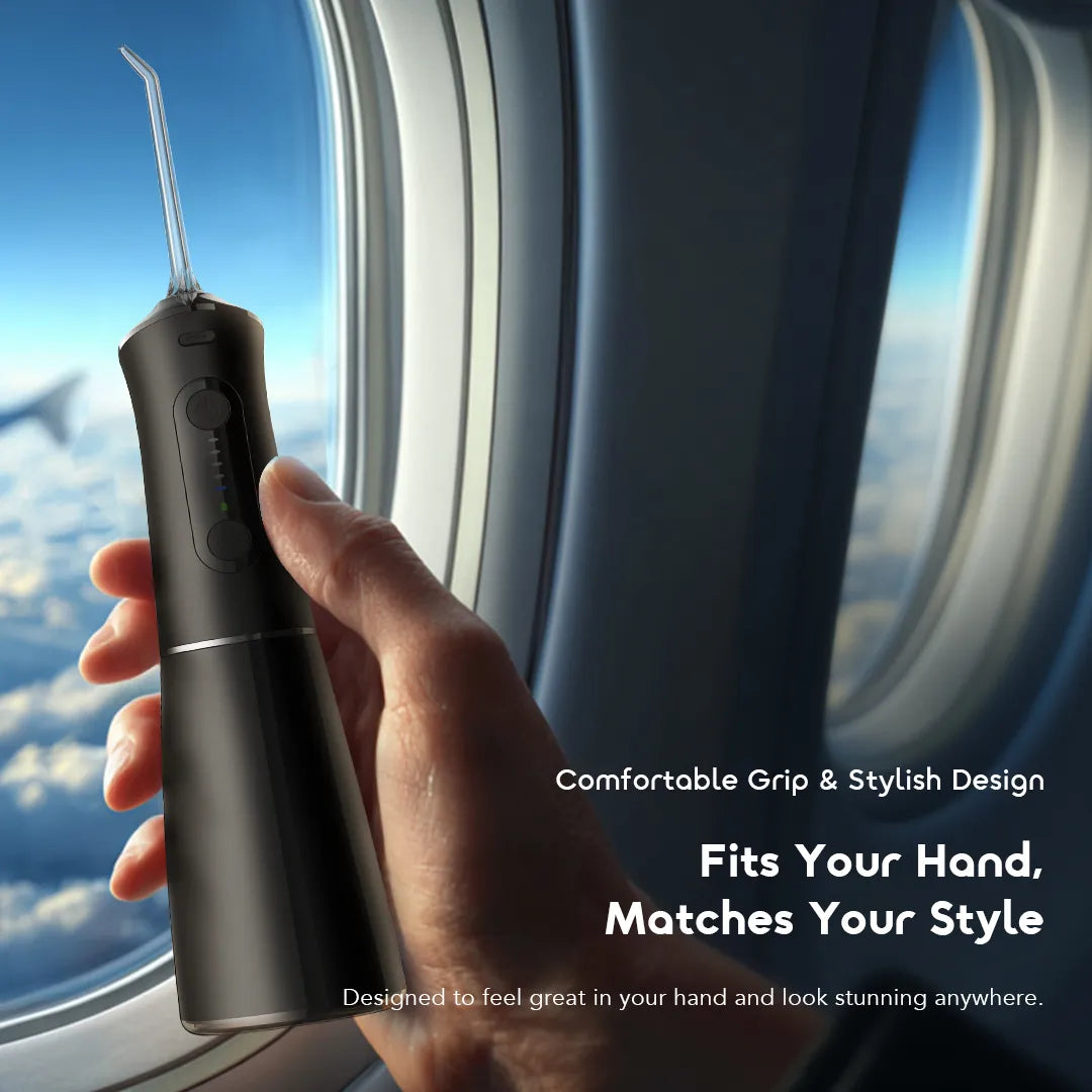 Oraimo FlossJet Pro Comfortable Smart Flosser with 4 Jet Nozzles - جهاز تنظيف اللثة والاسنان مع 4 فوهات من اورايمو