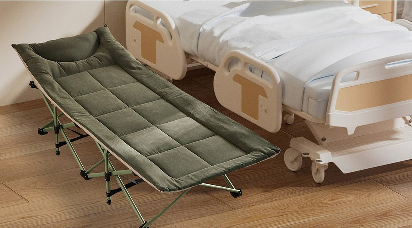 8H XIAONAXIAN COMFORTABLE NAP BED PORTABLE FOLDING BED LOTUS LEAF GREEN SKIN-FRIENDLY - سرير النوم القابل للطي المريح يتحمل حتى 136 كجم