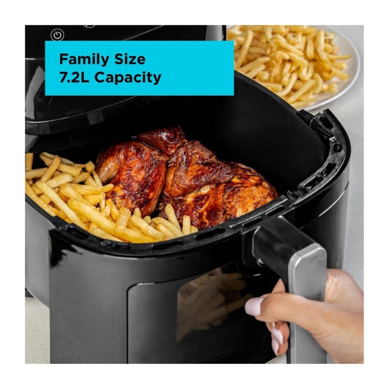 Black&Decker AF7210-B5 DIGITAL AEROFRY WITH WINDOW 7.2L - قلاية هوائية رقمية بسعة 7.2 لتر وبقوة 1800 واط مع نافذة من بلاك اند ديكر
