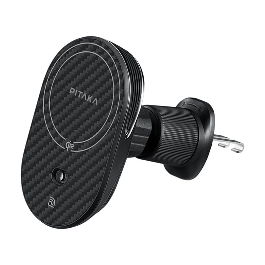 PITAKA MAGNETIC CAR PHONE HOLDER FOR AIR VENT QI2 - ستاند سيارة مغناطيسي بفتحة التبريد مع شحن لاسلكي من بيتاكا