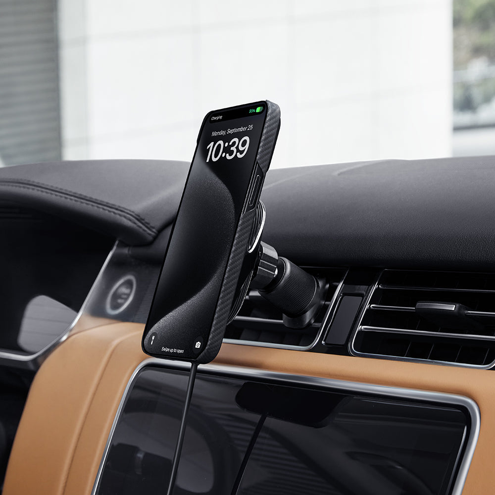 PITAKA MAGNETIC CAR PHONE HOLDER FOR AIR VENT QI2 - ستاند سيارة مغناطيسي بفتحة التبريد مع شحن لاسلكي من بيتاكا