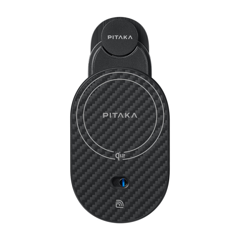 PITAKA MAGNETIC CAR PHONE HOLDER FOR AIR VENT QI2 - ستاند سيارة مغناطيسي بفتحة التبريد مع شحن لاسلكي من بيتاكا