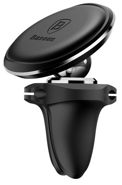 OS-Baseus Magnetic Car Mount Phone Holder with Cable Clip Air Vent Version Cluster -ستاند سيارة مغناطيسي بفتحة التبريد من مشبك للكيبل من باسيوس احمر