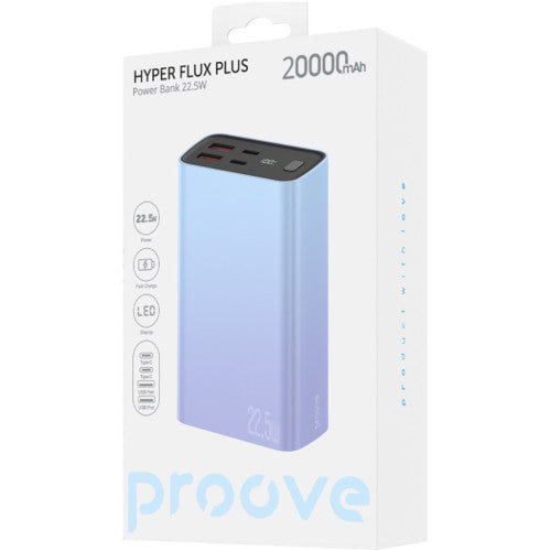 Proove Power Bank  Hyper Flux Plus 22.5W 20000mAh gradient - باوربنك 20000 ملي امبير 22.5 مع شاشة رقمية من بروف