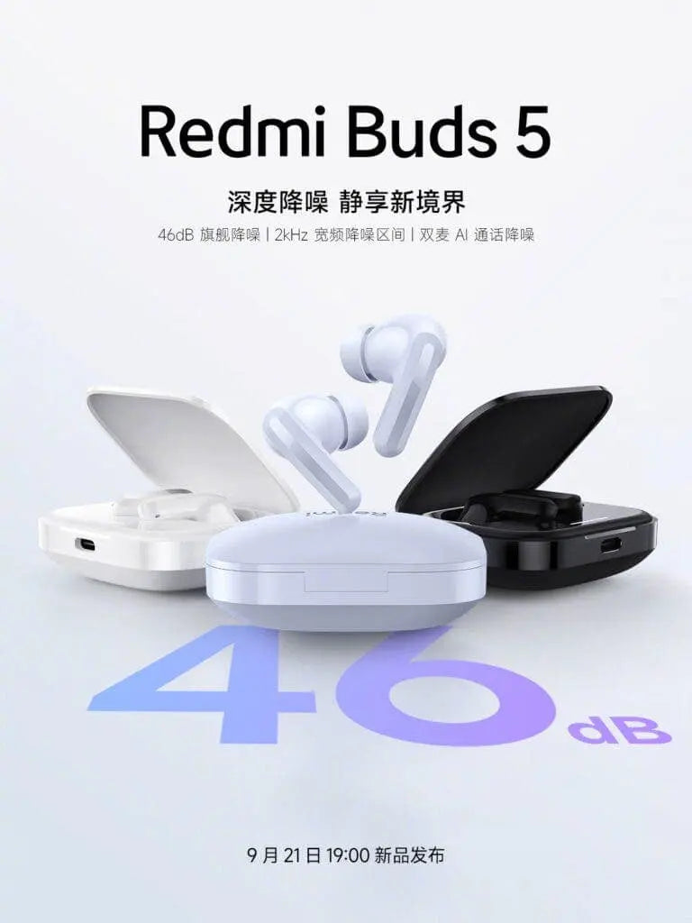 REDMI BUDS 5 SKY BLUE - سماعات بلوتوث من ريدمي ازرق