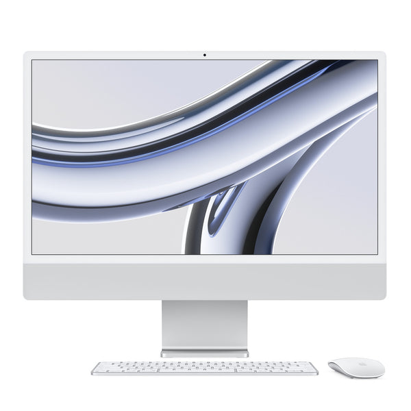 iMac 24-inch with Retina 4.5K display: Apple M3 chip with 8core CPU , and 10 core GPU, 8GB,512GB SSD - Silver