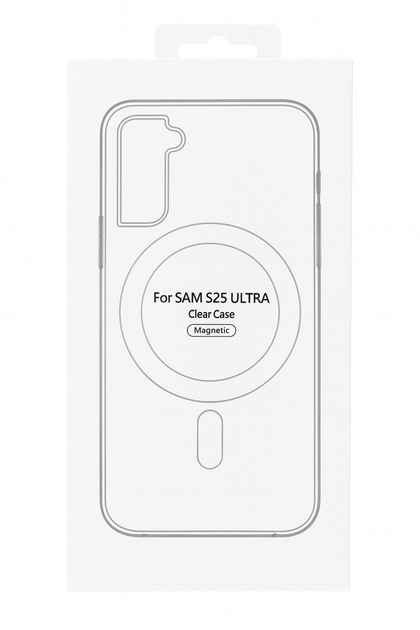 Magnetic Clear Case For Samsung S25 Ultra- كفر ماك سيف للسامسونك اس 25 الترا شفاف