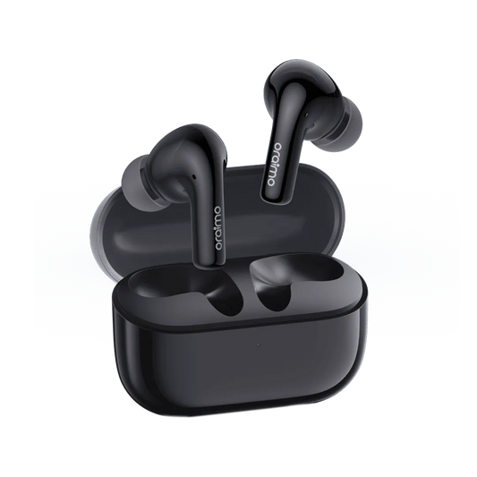 Oraimo SpaceBuds Z Black ANC TWS Earbuds Black-سماعات بلوتوث بتقنية الغاء الضوضاء من اورايمو اسود